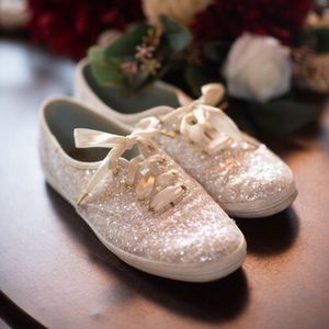 Wedding shoes - Kate Spade sparkly Keds
